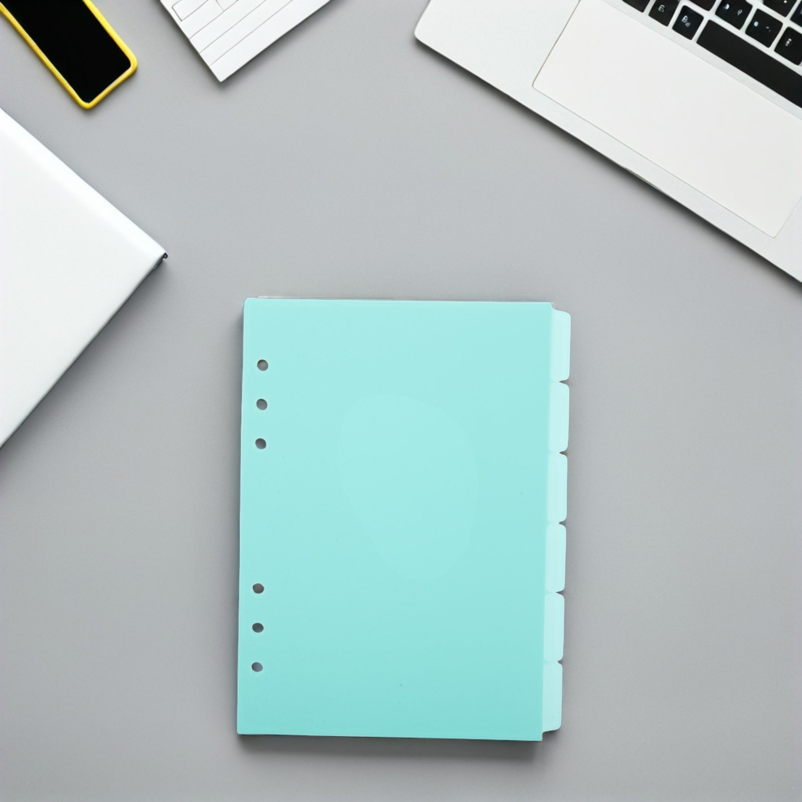 Index Tab Divider - 6Pcs Plastic Binder Index Dividers A5