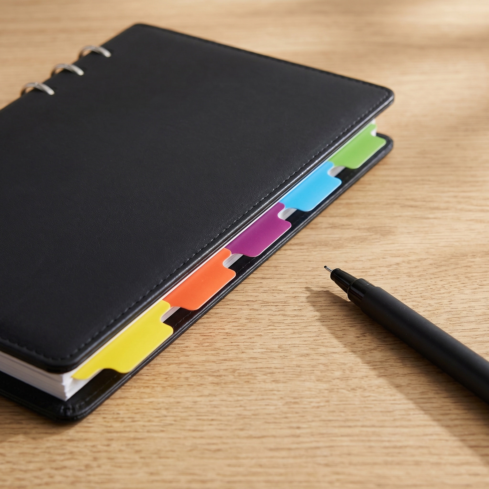 Index Tab Divider - Binder Notebook Plastic Index Tabs Dividers