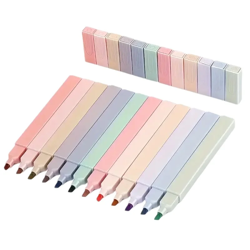 12 Colors Fluorescent Highligh - đánh giá và giá Highlighter Set Pastel