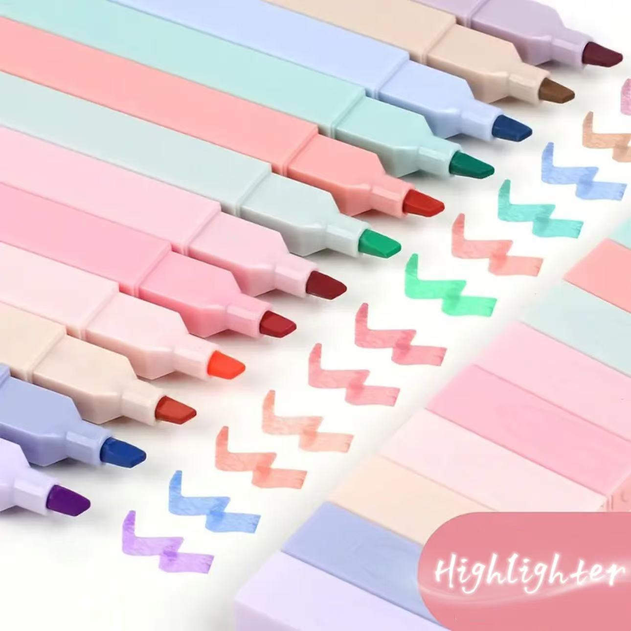 12 Colors Fluorescent Highligh - đánh giá và giá Highlighter Set Pastel