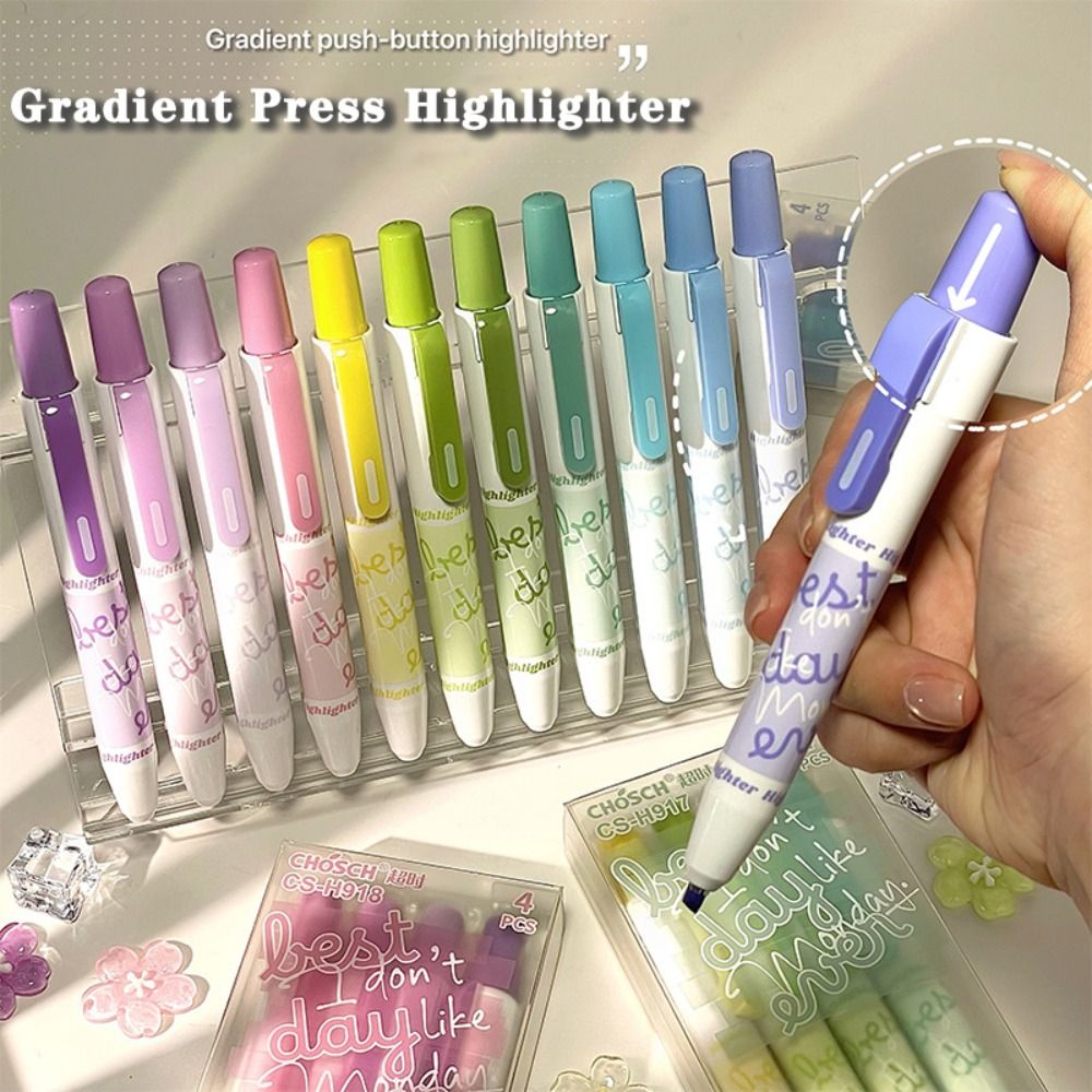 4pcs New Gradient Color Highli - đánh giá và giá Highlighter Set Pastel