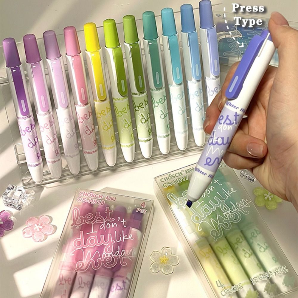 4pcs New Gradient Color Highli - đánh giá và giá Highlighter Set Pastel